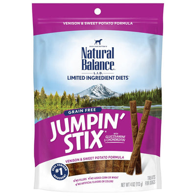 Natural Balance Pet Foods L.I.T Hip-Stix Venison Formula Semi-Moist Dog Treats 5 oz