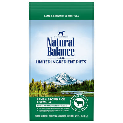 Natural Balance Pet Foods LID Lamb and Brown Rice Dry Dog Food 4 lb