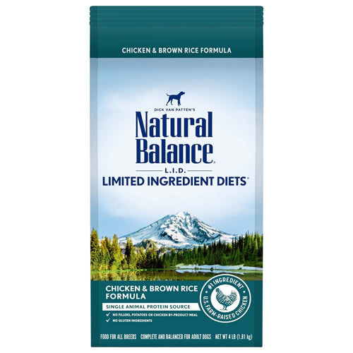 Natural Balance Pet Foods LID Chicken and Brown Rice Dry Dog Food 4 lb