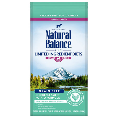 Natural Balance Pet Foods LID Chicken and Sweet Potato Small Breed Bite 4 lb