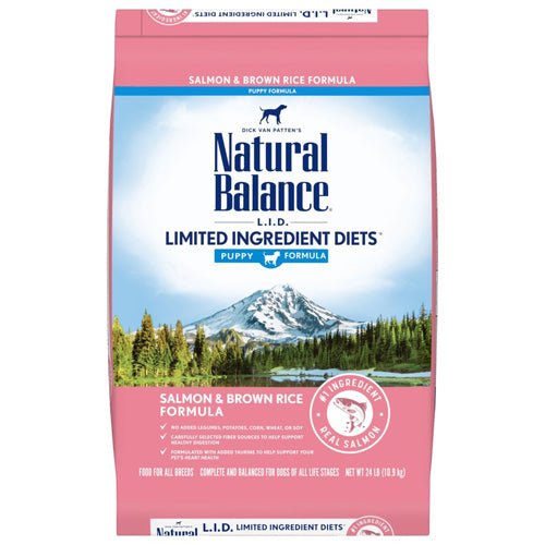 Natural Balance Pet Foods LID Salmon and Brown Rice Puppy Dry Dog Food 24 lb