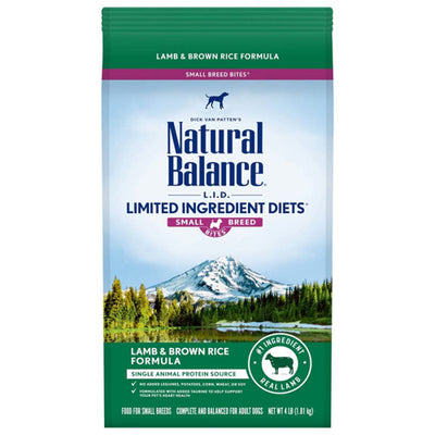 Natural Balance Pet Foods LID Lamb and Brown Rice Small Breed Dry Dog Food 4 lb