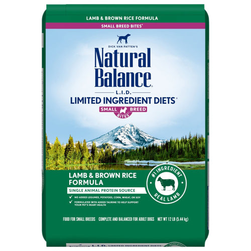 Natural Balance Pet Foods LID Lamb and Brown Rice Small Breed Dry Dog Food 12 lb