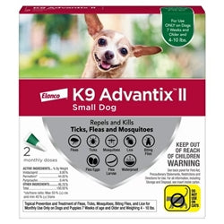 K9 Advantix II Dog Small Green 2-Pack