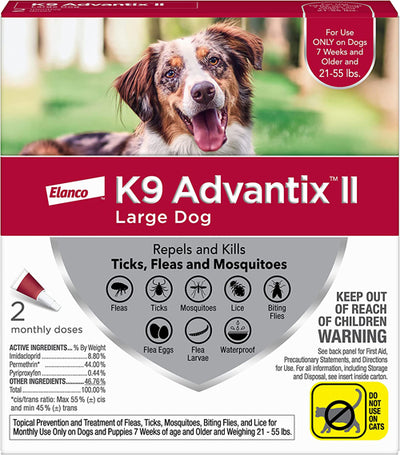 K9 Advantix II Dog Large Red 2-Pack