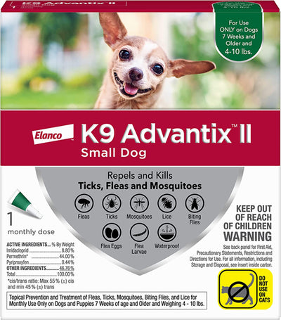 Advantix II Single Dose Small Dog Green