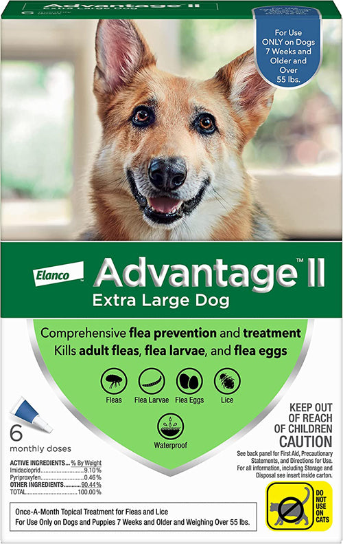 Advantage II Dog Extra Large Blue 6-Pack