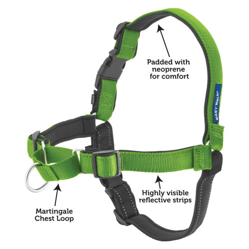 PetSafe Deluxe Easy Walk Steel Dog Harness Black; Apple Medium