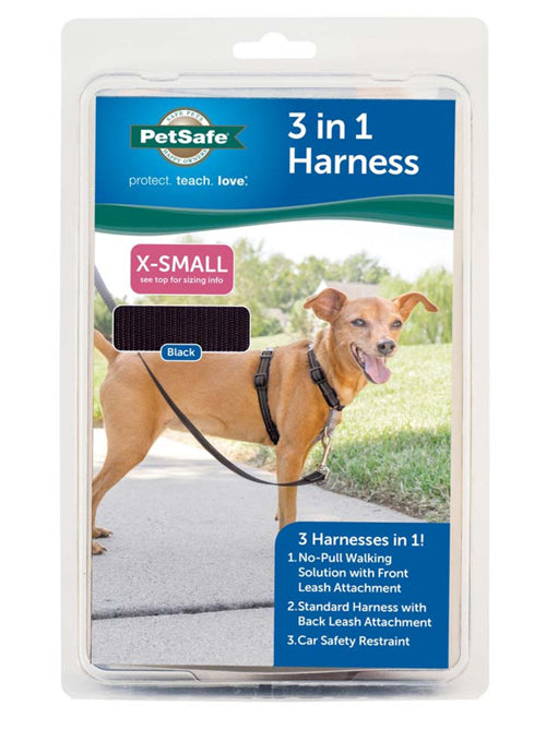 PetSafe 3in1 Dog Harness Black Extra-Small