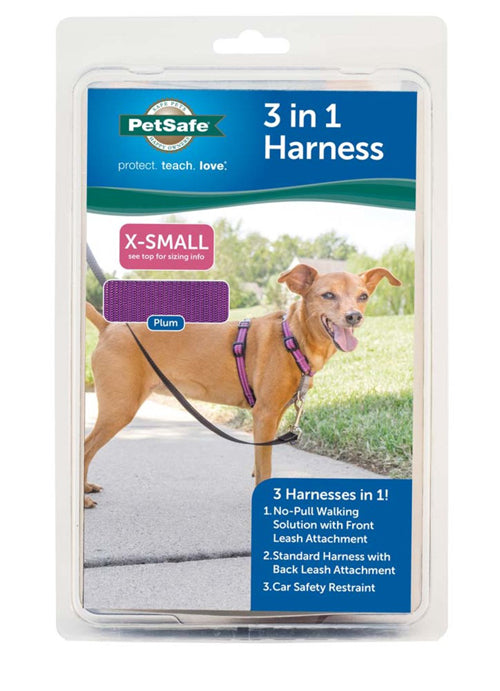 PetSafe 3in1 Dog Harness Plum Extra-Small