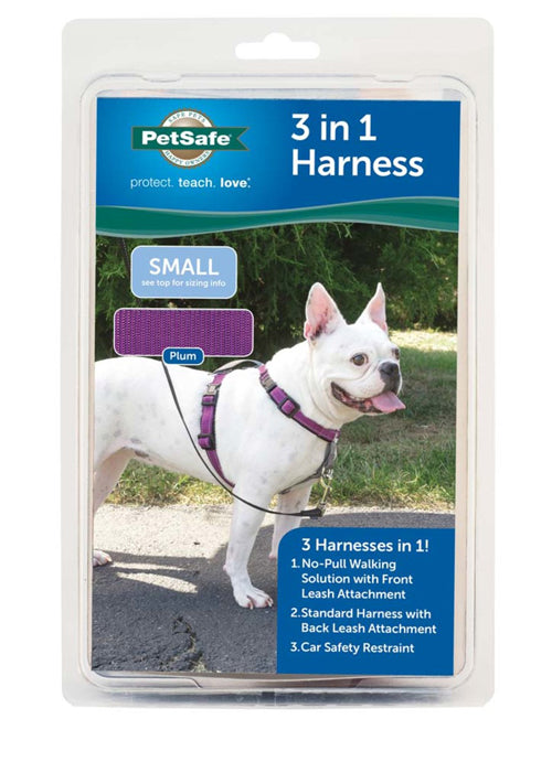 PetSafe 3in1 Dog Harness Plum Small