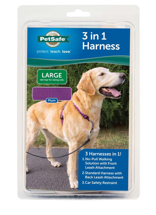 PetSafe 3in1 Dog Harness Plum Large