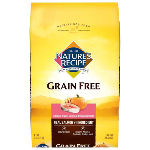 Nature's Recipe Grain Free Easy to Digest Salmon Sweet Potato & Pumpkin 12 lb