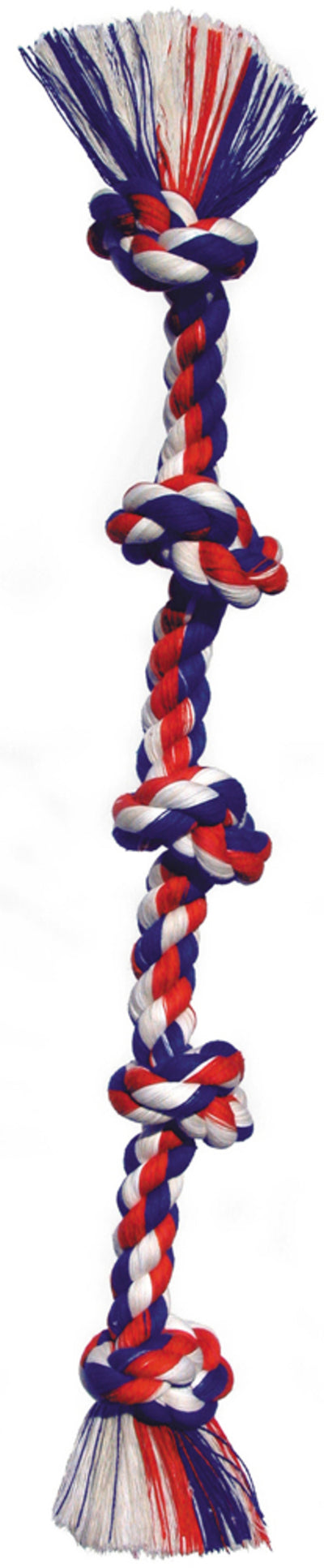 Mammoth Pet Products Cotton Blend Color 5 Knot Rope Tug Toy Assorted; 1ea-36 in; XL