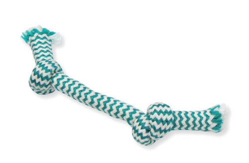 Mammoth Pet Products EXTRA FRESH 2 Knot Bone Toy 2 Knots Rope Bone Multi-Color 9 in Small