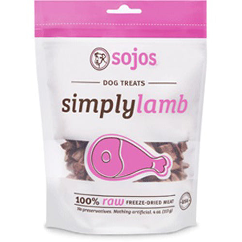 SOJOS DOG SIMPLY LAMB TREAT 4OZ