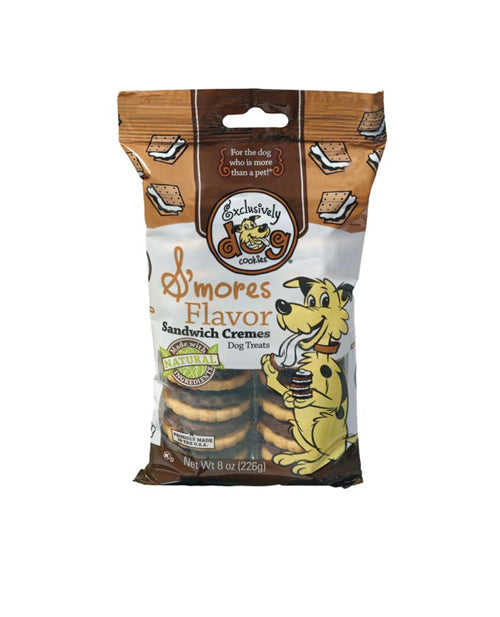 Exclusively Pet Smores Flavor Sandwich Cremes Dog Treats 8 oz