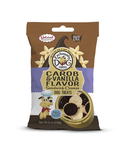 Exclusively Pet Carob and Vanilla Flavor Sandwich Cremes Dog Treats 8 oz