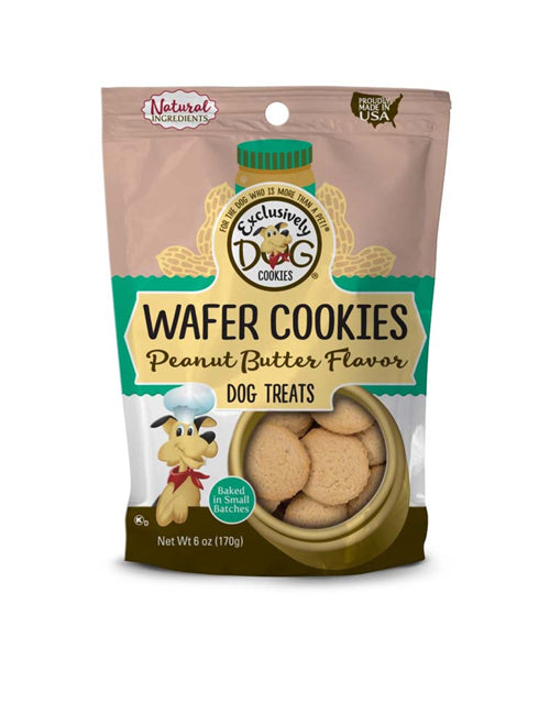 Exclusively Pet Vanilla Flavor Wafer Cookies Dog Treats 8 oz