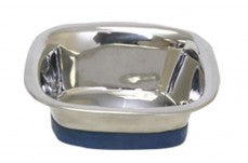 OurPets Premium Stainless Steel Square Dog Bowl Silver Small