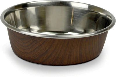 OurPets Durapet Wood Grain Bowl Dark Brown; 1ea-4 Cups