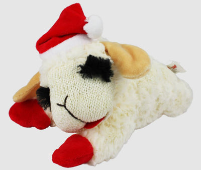 Multipet Lamb Chop w- Santa Hat 10.5 inch