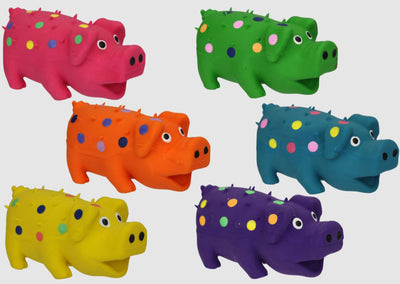 Multipet Pigs That Oink Dog Toy Assorted Mini 4 in