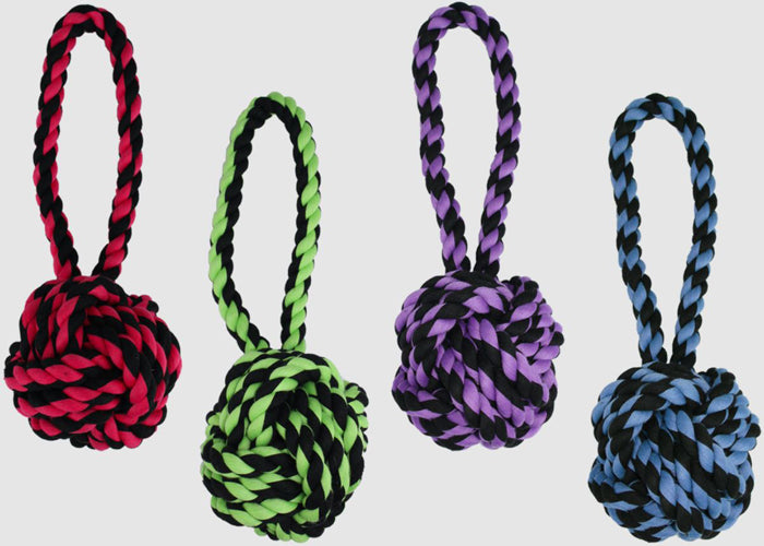 Multipet Nuts For Knots with Tug Toy Assorted 6 in