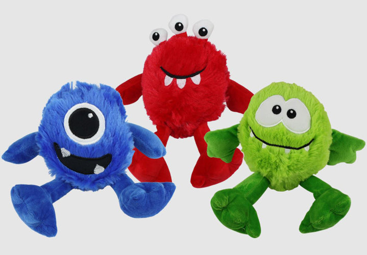 Multipet Plush Monster with Large Squeaker 9 inch