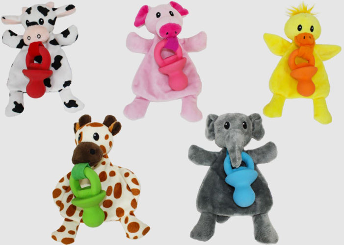 Multipet Pacifier Pals Stuffed Animals Assorted 8 inch 5 count