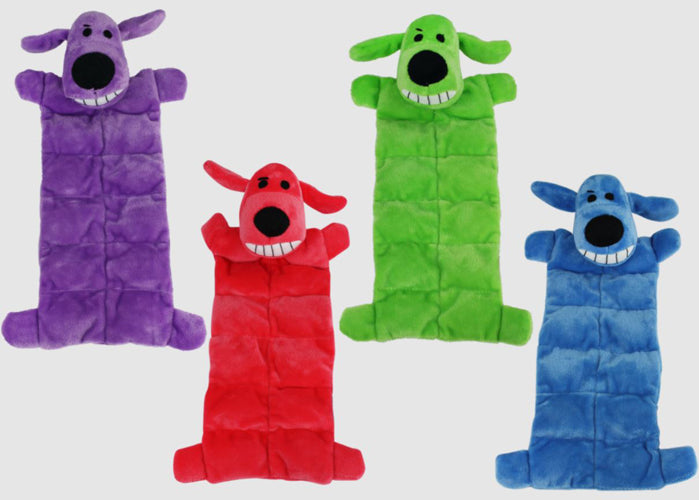 Multipet Loofa Squeaker Mat Dog Toy Assorted 12 in