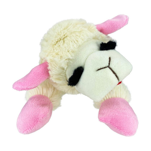 Multipet Lamb Chop Dog Toy w- Pink Ribbon 1ea-Large 10.5 in