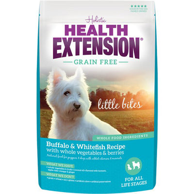 Health Extension Grain Free ~ Little Bites ~ Buffalo and Whitefish 1lb
