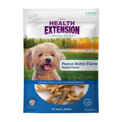 Health Extension Dental Bones - Small - Peanut Butter 14pk