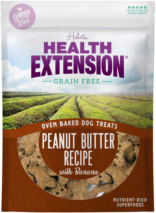 Health Extension Oven Baked Treats - Peanut Butter Recipe with Banana 6oz