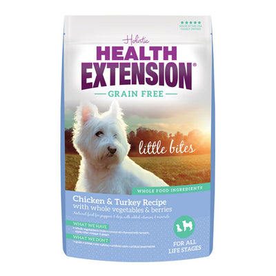Health Extension Grain Free ~ Little Bites ~ Chicken and Turkey 12lb
