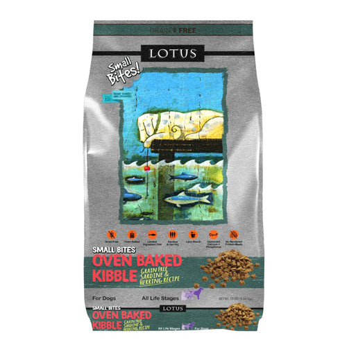 Lotus Dog Grain Free Small Bite Sardine Pollock 10Lb