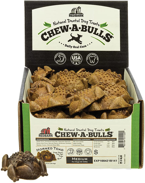 Redbarn Pet Products Chew-A-Bulls Toad Dog Treat Large; 6 Pack