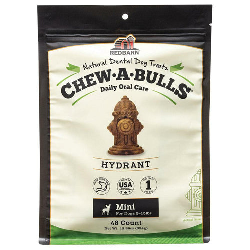 Redbarn Pet Products Chew-A-Bulls Hydrant Dog Treat Mini; 48 Pack