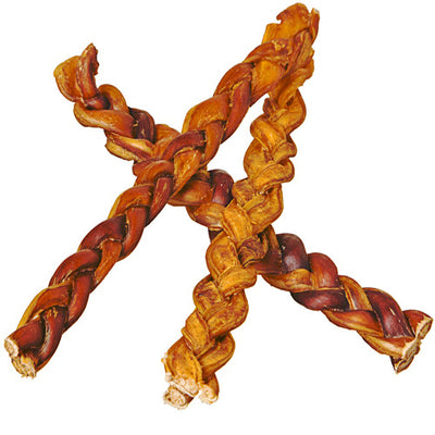 Redbarn Pet Products Braided Bully Stick Dog Treat 12 in 25 Count