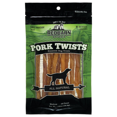 Red Barn Dog Pork Skin Twist 10Pk