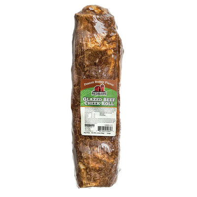 Redbarn Dog Grain Free Glazed Pb Beef Cheek Roll Large 12 Count