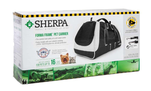 Sherpa's Pet Trading Company Forma Frame Airline Approved Pet Carrier Black Medium