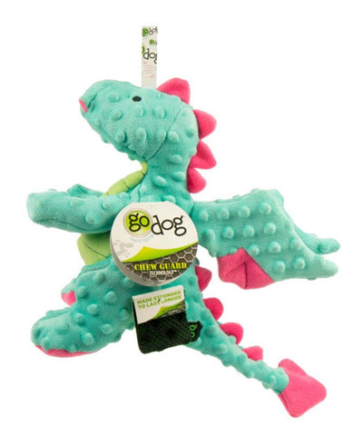 goDog Dragons Durable Plush Squeaker Dog Toy Large