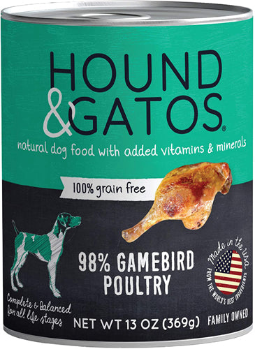 Hound and Gatos Dog Grain Free Gamebird 13oz. (Case of 12)