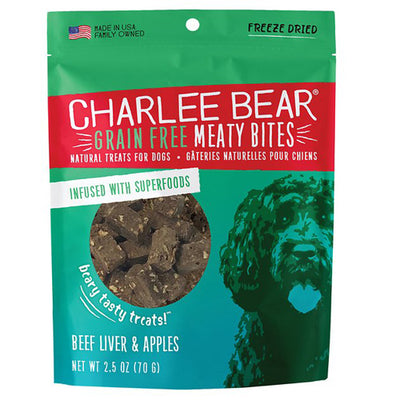 Charlee Bear Dog Meaty Bites Beef and Apple 2.5Oz