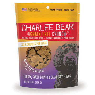 Charlee Bear Dog Crunch Grain Free Turkey and Sweet Potato 8Oz