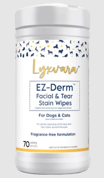 Lyxvara Dog Easy Derm Wipes Frangrance Free 70Ct