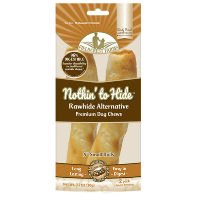 Fieldcrest Farms Nothin to Hide Peanut Butter Roll Dog Treat 2 Pack; 5 Inches