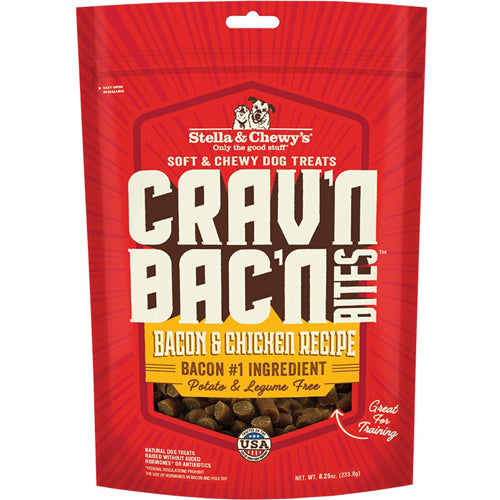 Stella and Chewys Dog CravN Bacon Bites Chicken 8.25Oz